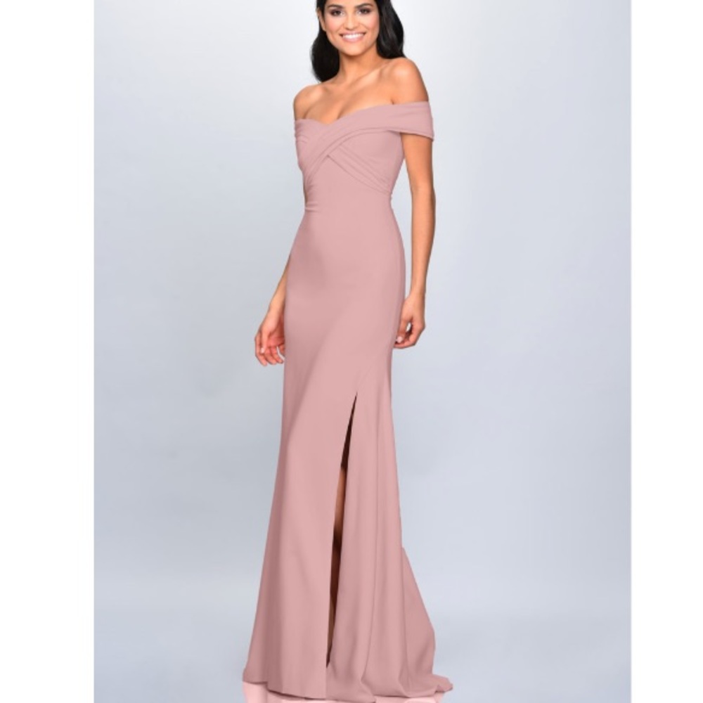 Nwt Theia Eva crepe dress in rose